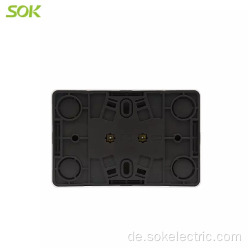 Doppel-Schuko-Steckdose ohne Verschluss Aufputzmontage 16A250V